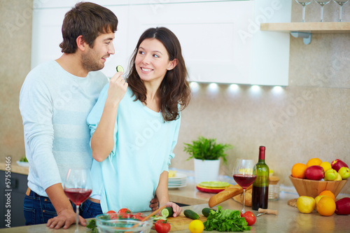 Photo: Couple in the kitchen Couple in the kitchen