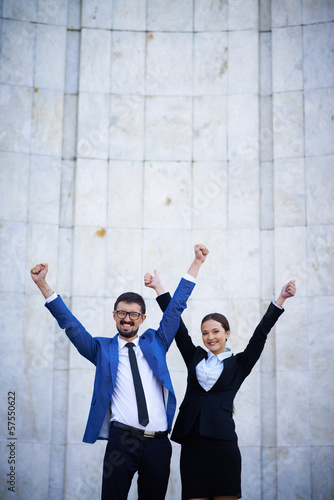 Photo: Business triumph Business triumph