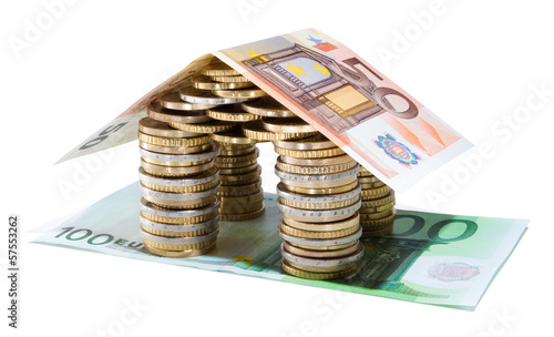 Photo: Savings for real estate project - meadow with 100 € Savings for real estate project - meadow with 100 €