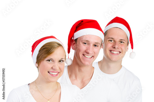 Photo: fröhliche weihnachtsmänner fröhliche weihnachtsmänner