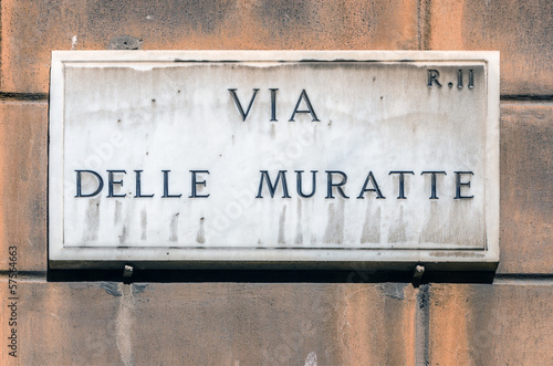 Photo: Roma, targa in marmo Roma, targa in marmo