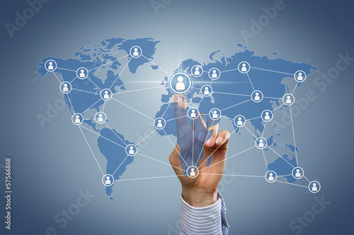 Photo: Network arround the world Network arround the world