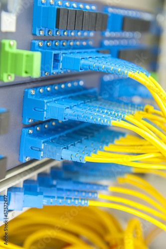 Photo: Data transfer by optical fibre information technology. Data transfer by optical fibre information technology.