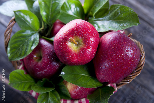 Photo: Basket Of Red Apples Basket Of Red Apples