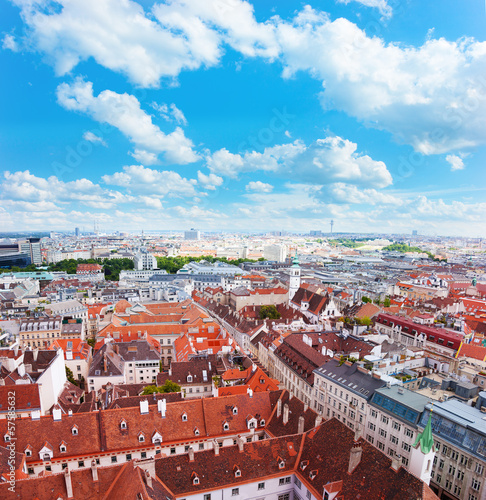 Photo: Red roofs of the houses in Vienna Red roofs of the houses in Vienna