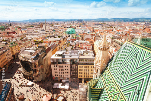 Photo: Stephansplatz and cityscape of Vienna Stephansplatz and cityscape of Vienna