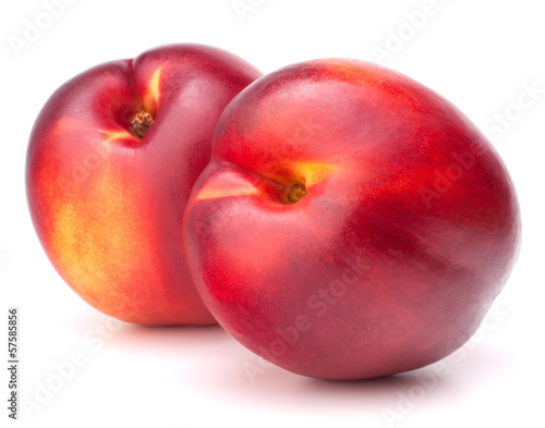 Photo: Nectarine fruit isolated on white background cutout Nectarine fruit isolated on white background cutout