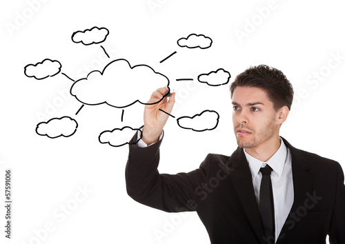 Photo: Cloud computing concept Cloud computing concept