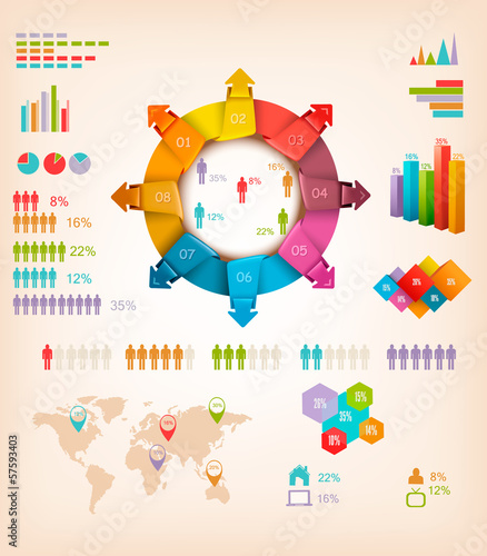 Vector: Set of Info graphics elements. Vector illustration Set of Info graphics elements. Vector illustration