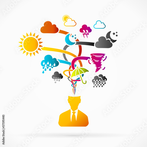 Vector: Abstract avatar vector illustration about mood disposition Abstract avatar vector illustration about mood disposition