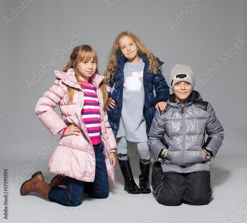 Photo: Children in winter clothes Children in winter clothes