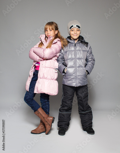 Photo: Children in winter clothes Children in winter clothes