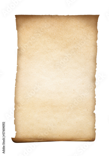 Photo: parchment or old paper isolated parchment or old paper isolated
