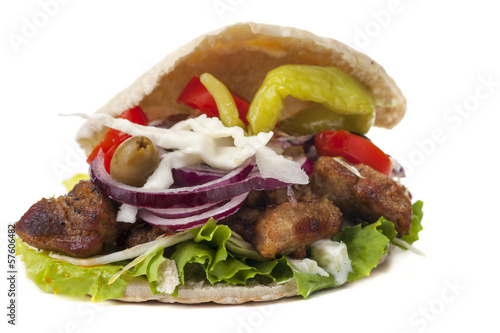 Photo: Gyros in einem Pitabrot Gyros in einem Pitabrot