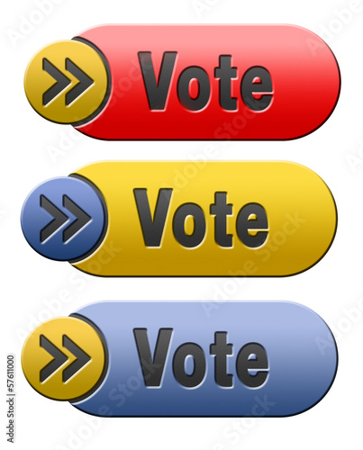 Photo: vote button vote button