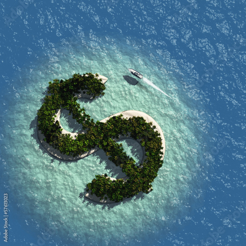Illustration: Dollar Sign Island Dollar Sign Island