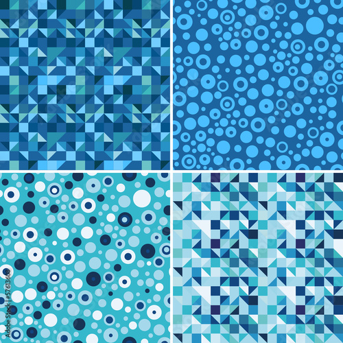 Vector: Set of geometric seamless patterns Set of geometric seamless patterns