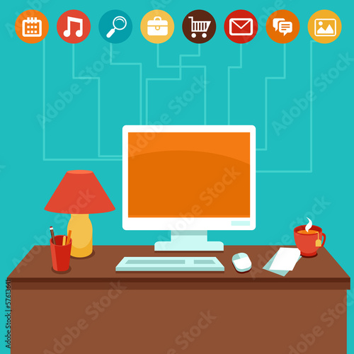 Vector: Vector home office Vector home office