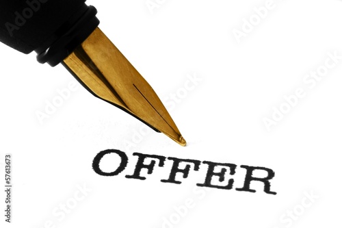 Photo: Fountain pen and offer text Fountain pen and offer text