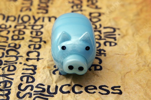 Photo: Piggy bank and success concept Piggy bank and success concept