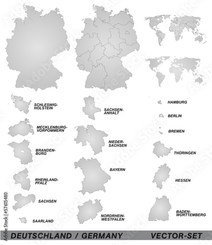 Vector: Grenzkarte von Deutschland mit Grenzen in Violett Grenzkarte von Deutschland mit Grenzen in Violett