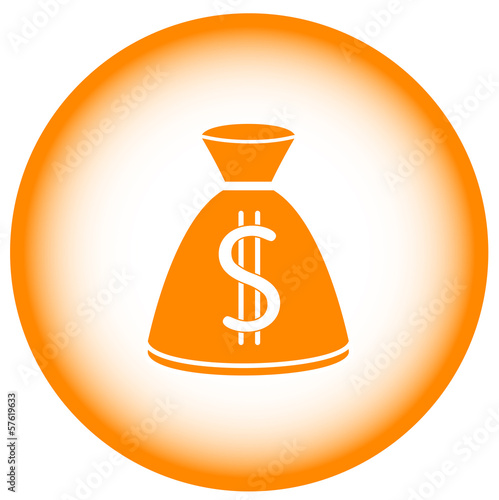Vector: gold money bag - banking symbol. gold money bag - banking symbol.