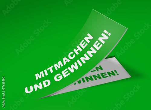 Illustration: 3D Etikett Grün - Mitmachen und gewinnen! 3D Etikett Grün - Mitmachen und gewinnen!