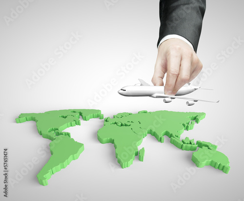 Photo: hand holding plane hand holding plane