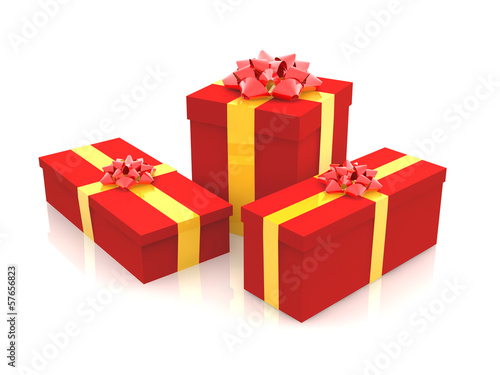 Illustration: 3D - Christmas Gift Boxes (I) 3D - Christmas Gift Boxes (I)