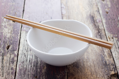 Photo: Chopstick with bowl Chopstick with bowl
