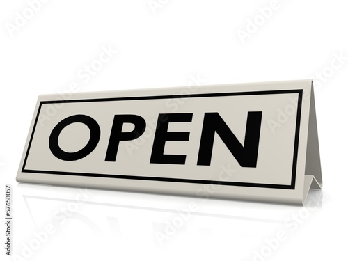 Illustration: Open table sign Open table sign