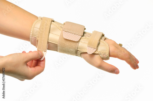 Photo: hand with a wrist brace hand with a wrist brace