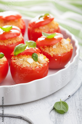 Photo: stuffed tomatoes with couscous and feta stuffed tomatoes with couscous and feta