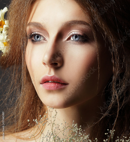 Photo: Nostalgia. Humble Meek Woman with Perfect Natural Skin Nostalgia. Humble Meek Woman with Perfect Natural Skin
