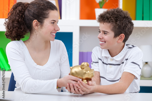 Photo: children saving money children saving money