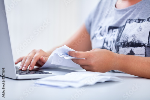Photo: paying bills from home paying bills from home