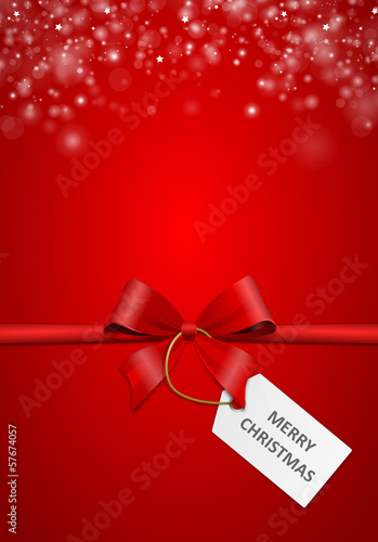 Vector: Rote Schleife Merry Christmas Rote Schleife Merry Christmas