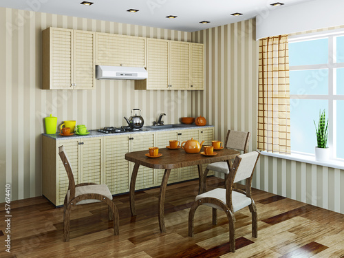 Illustration: Kitchen interior Kitchen interior