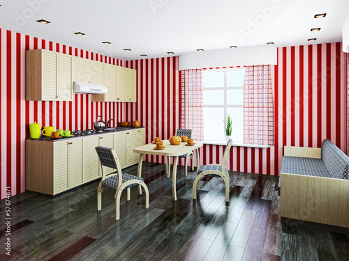 Illustration: Kitchen interior Kitchen interior