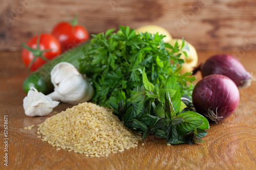 Photo: Tabbouleh ingredients Tabbouleh ingredients