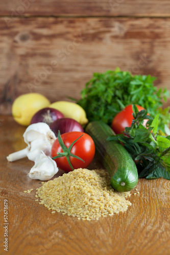 Photo: Tabbouleh ingredients Tabbouleh ingredients