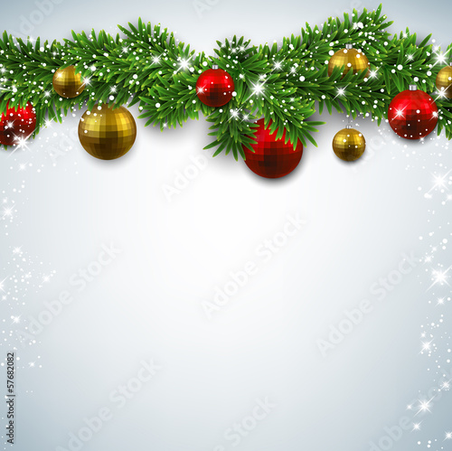 Vector: Christmas background with fir branches. Christmas background with fir branches.