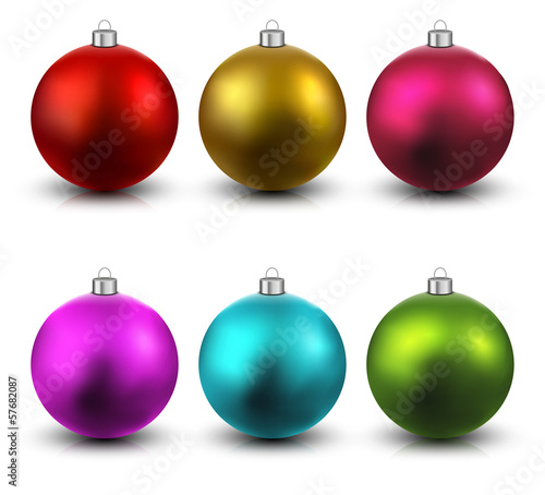 Vector: Set of realistic christmas balls. Set of realistic christmas balls.