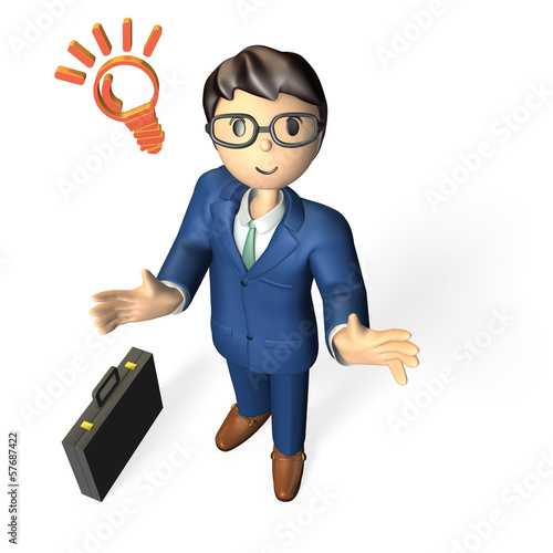 Illustration: Cheerful businessman Cheerful businessman