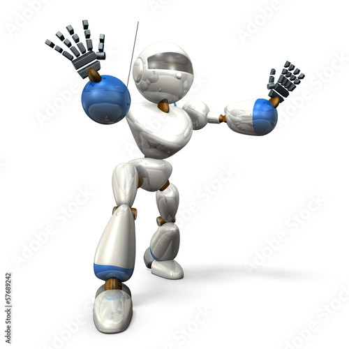 Illustration: Robot will block. Robot will block.