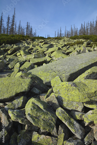 Photo: Stone sea Sumava, near Trojmezi / 3 border rock stone Stone sea Sumava, near Trojmezi / 3 border rock stone