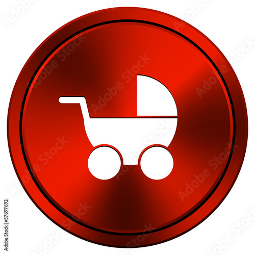 Illustration: Baby carriage icon Baby carriage icon