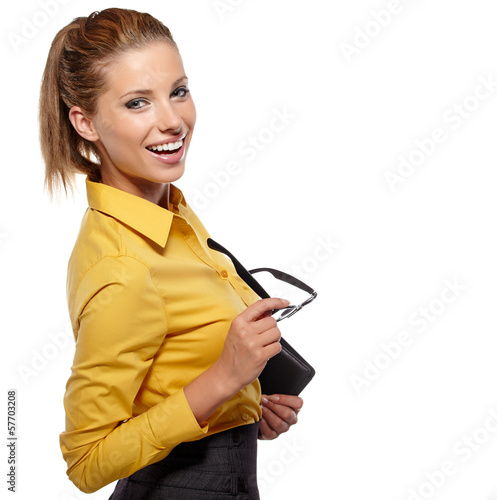 Photo: business woman in glasses business woman in glasses
