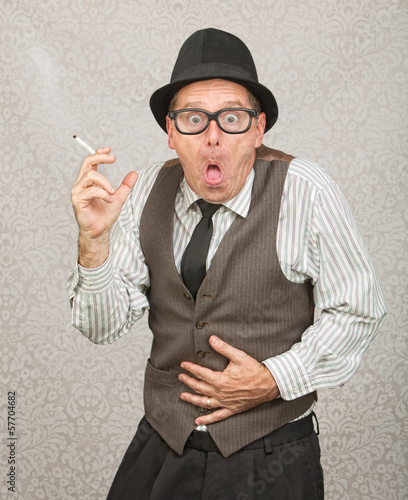 Photo: Smoking Man Feeling Sick Smoking Man Feeling Sick