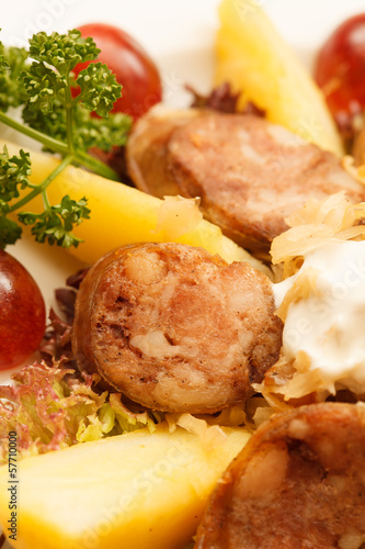 Photo: liver sausage with fruits liver sausage with fruits